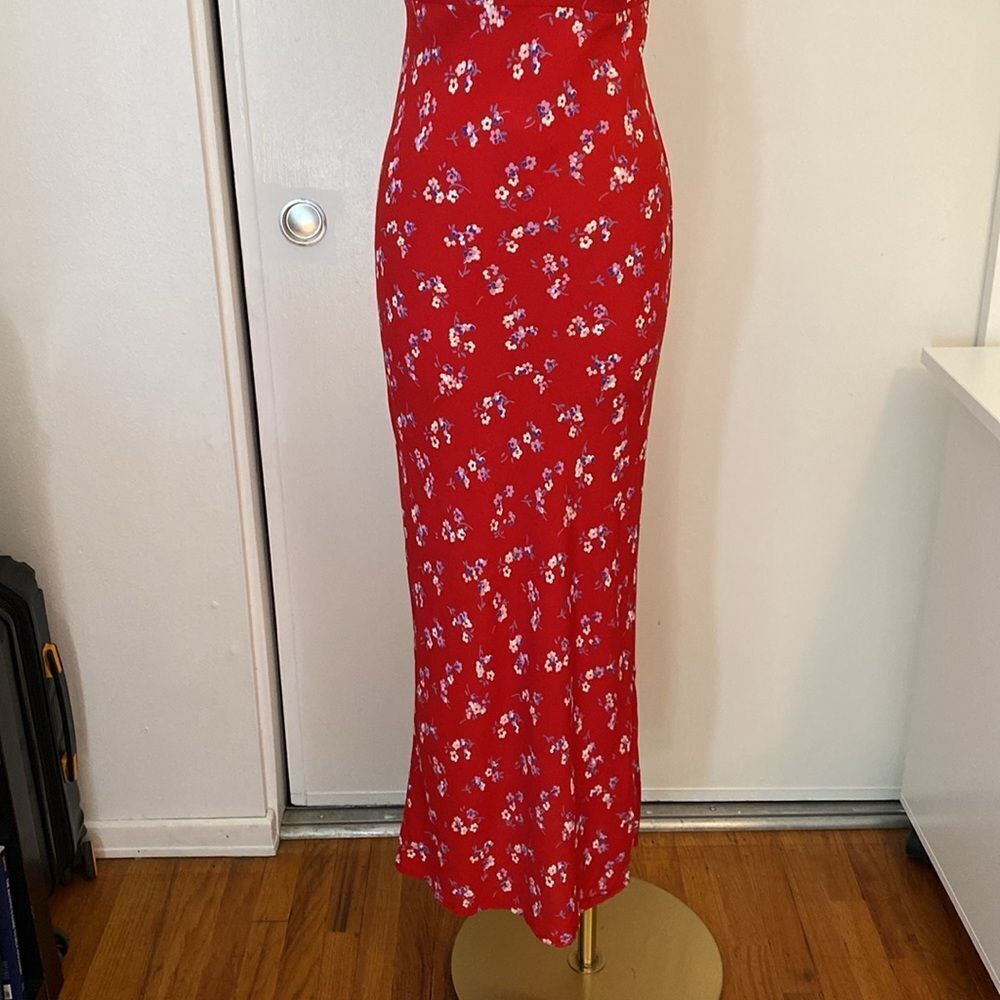 Flynn Skye Jackie Ciao For Now Red Floral Slip Dress Size XS - Picture 4 of 16